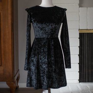 Crushed Velvet Vintage 90s Grunge Dress S